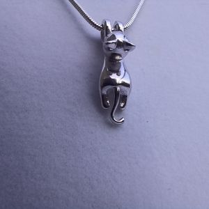 Cute Cat Pendant - 925 Silver
